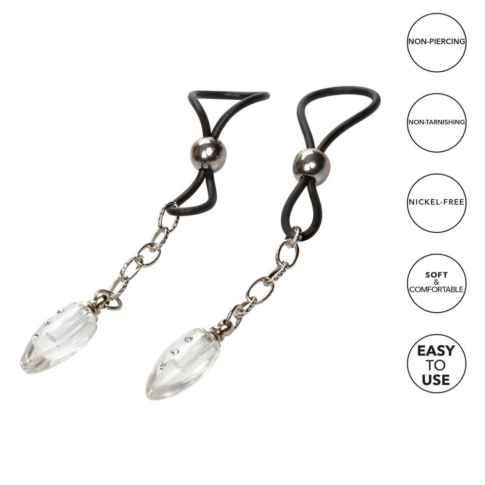 Nipple Play Non-Piercing Crystal Teardrop Adjustable Nipple Jewellery