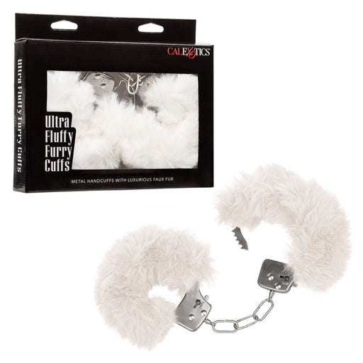 Ultra Fluffy White Furry Cuffs – Soft Bondage Handcuffs