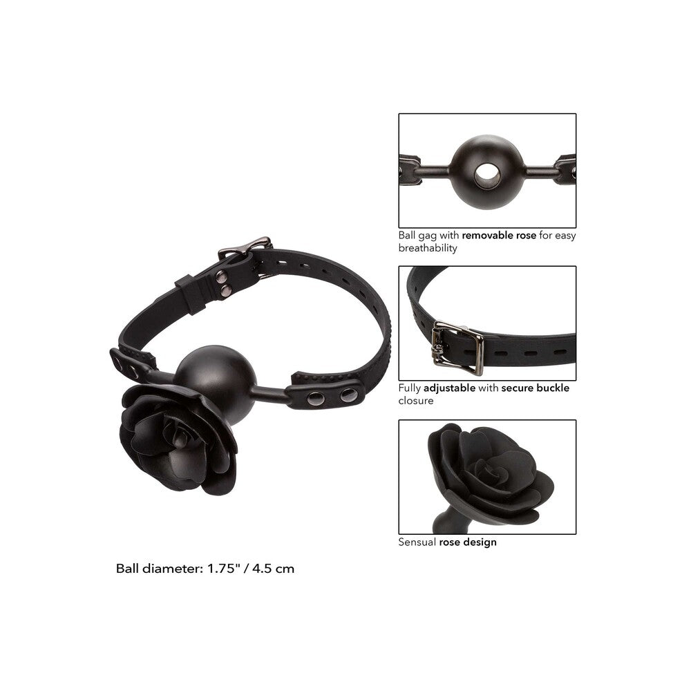 Forbidden Removable Rose Gag – Adjustable Breathable Fetish Accessory