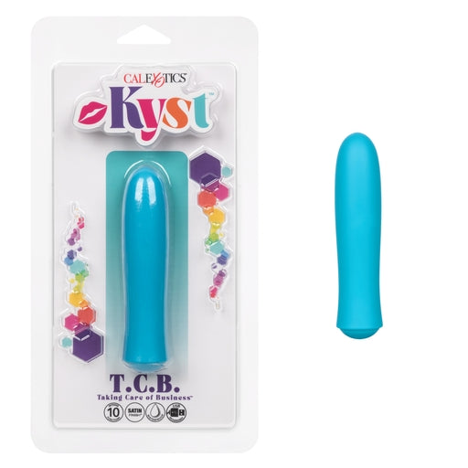 Kyst T.C.B. Taking Care of Business Mini Massager Blue 4-Inch Satin Finish