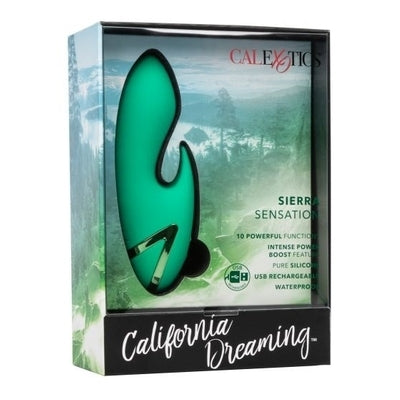 California Dreaming Sierra Sensation Flexible Teaser in Green with 10 Vibration Modes and Silicone Body