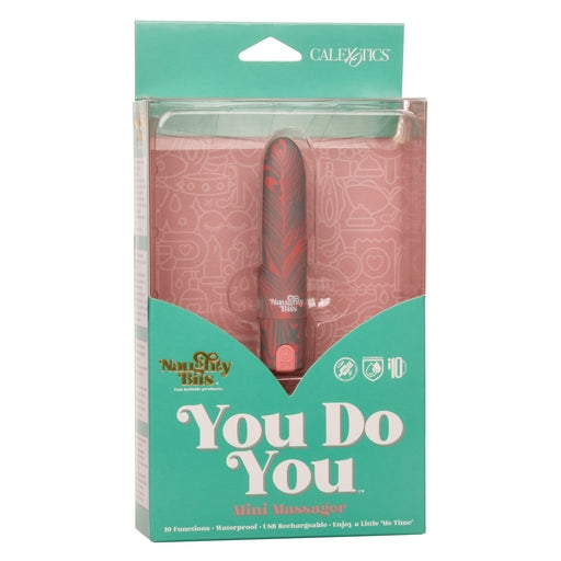 Naughty Bits You Do You Mini Massager 3-Inch Silicone Bullet with Floral Pattern and 10 Vibration Functions