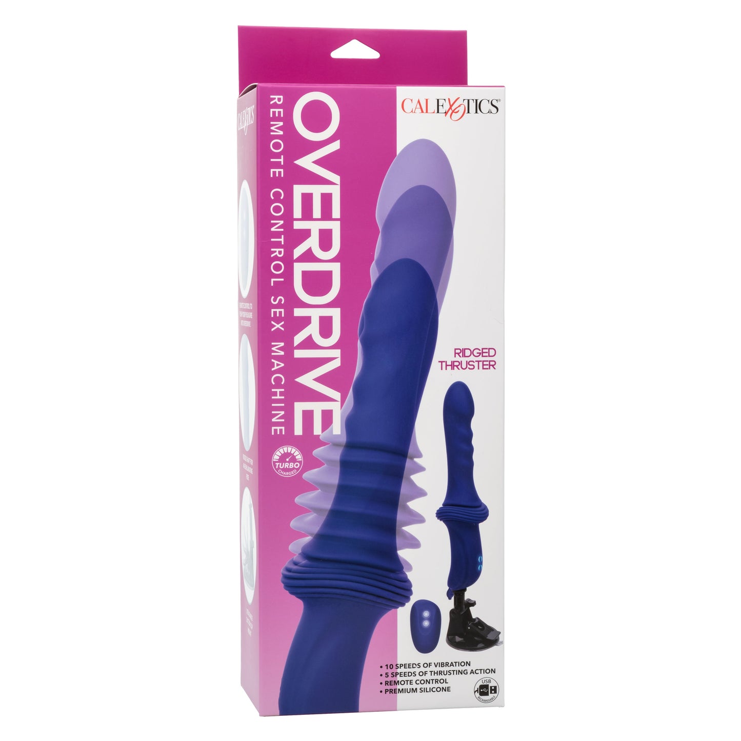 Overdrive Ridged Thruster (Blue) – Remote-Controlled Sex Machine