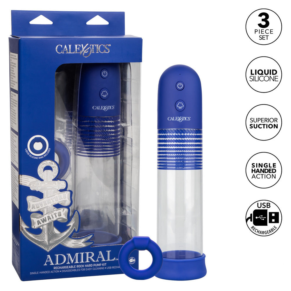 Admiral Rechargeable Automatic Pump Kit – Sleek Rechargeable Penis Pump