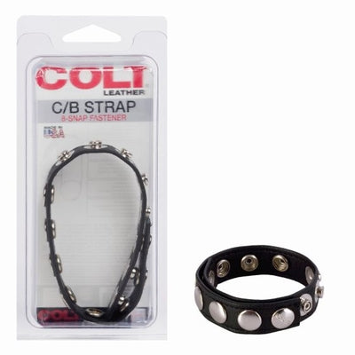 Colt 8 Snap Fastener Leather Strap – Luxury Leather Bondage Strap