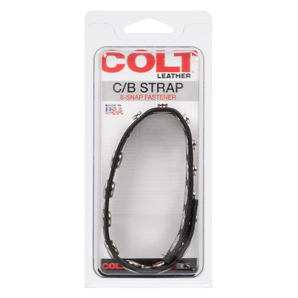 Colt 8 Snap Fastener Leather Strap – Luxury Leather Bondage Strap