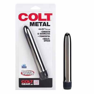 Colt Metal 6.25 Inch – Multi-Speed Silver Vibrator with Smooth Seamless Finish