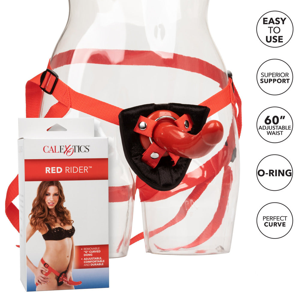 Sophias Red Rider (Red) Strap-On Dildo – Universal Harness Dildo