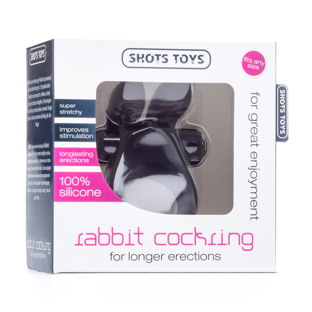 Shots Rabbit Vibrating Cock Ring – Silicone Stretchable Cock Ring with Vibrating Bullet