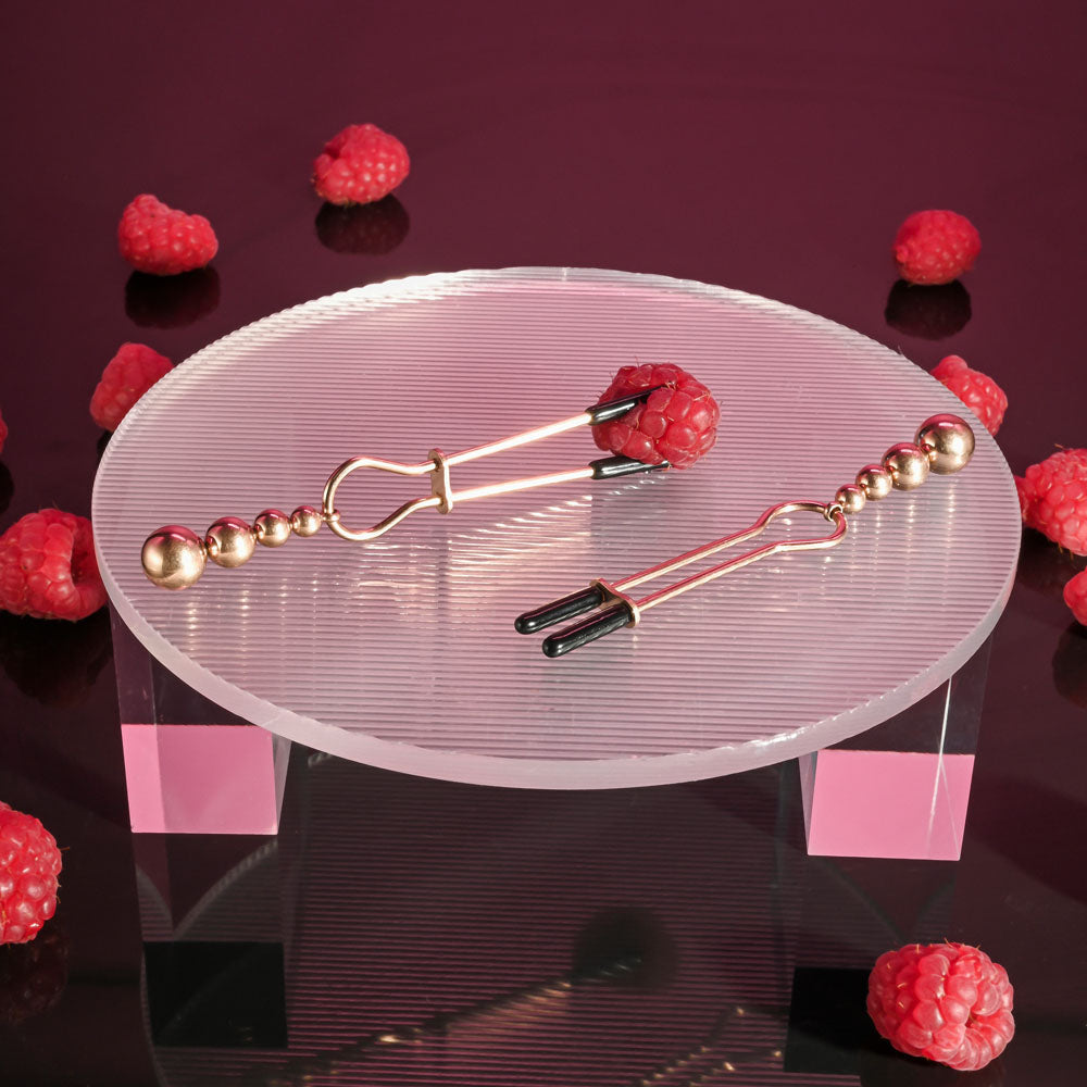 Selopa Beaded Nipple Clamps - Adjustable 5.7 Cm Size