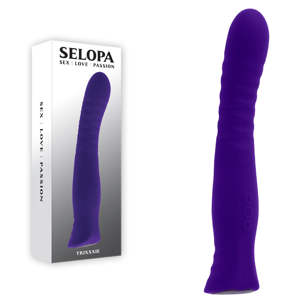 Selopa TRIXXXIE Vibrator 22.2cm Waterproof Silicone in Purple