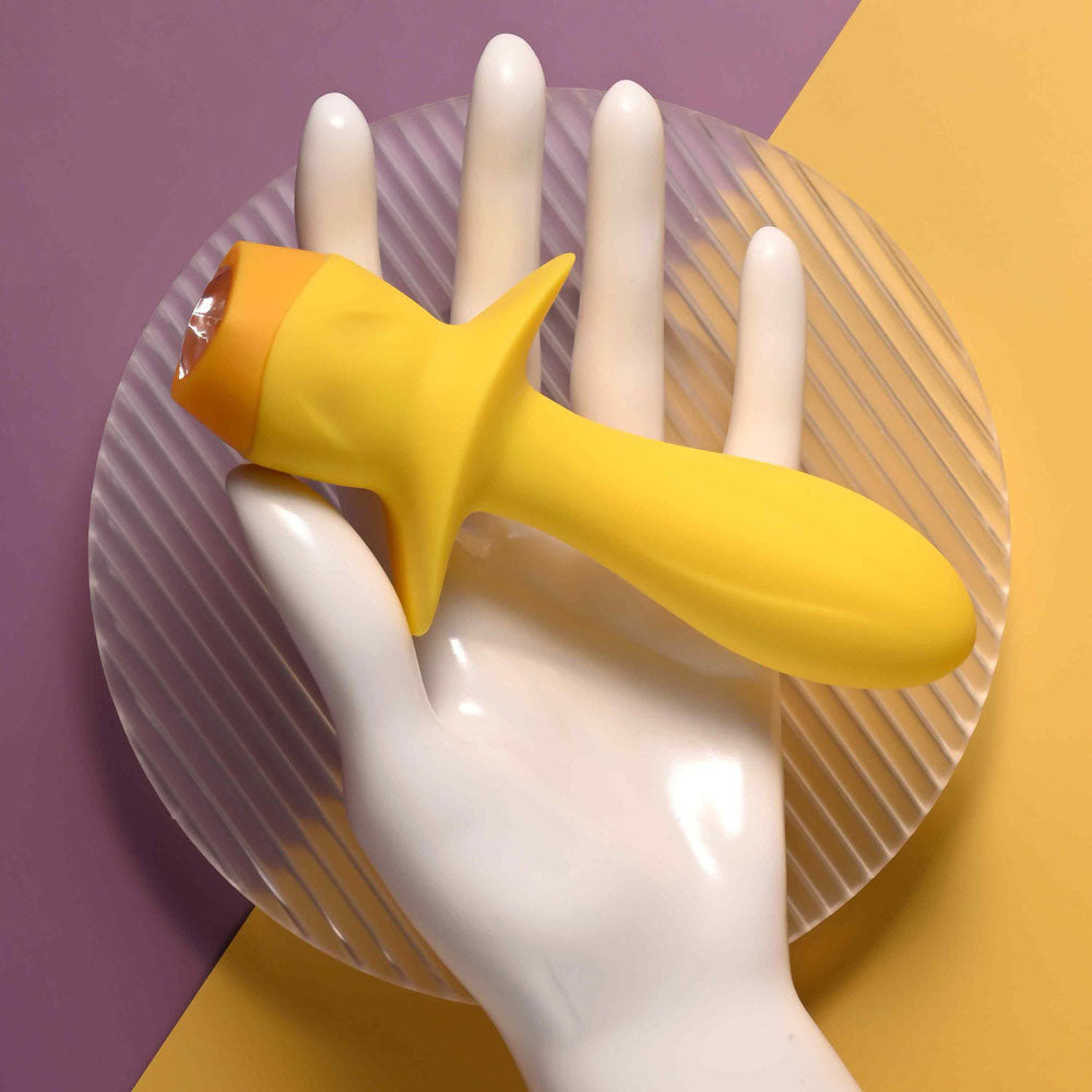 Selopa Mellow Vibrating Plug 13.5cm Waterproof Design Yellow