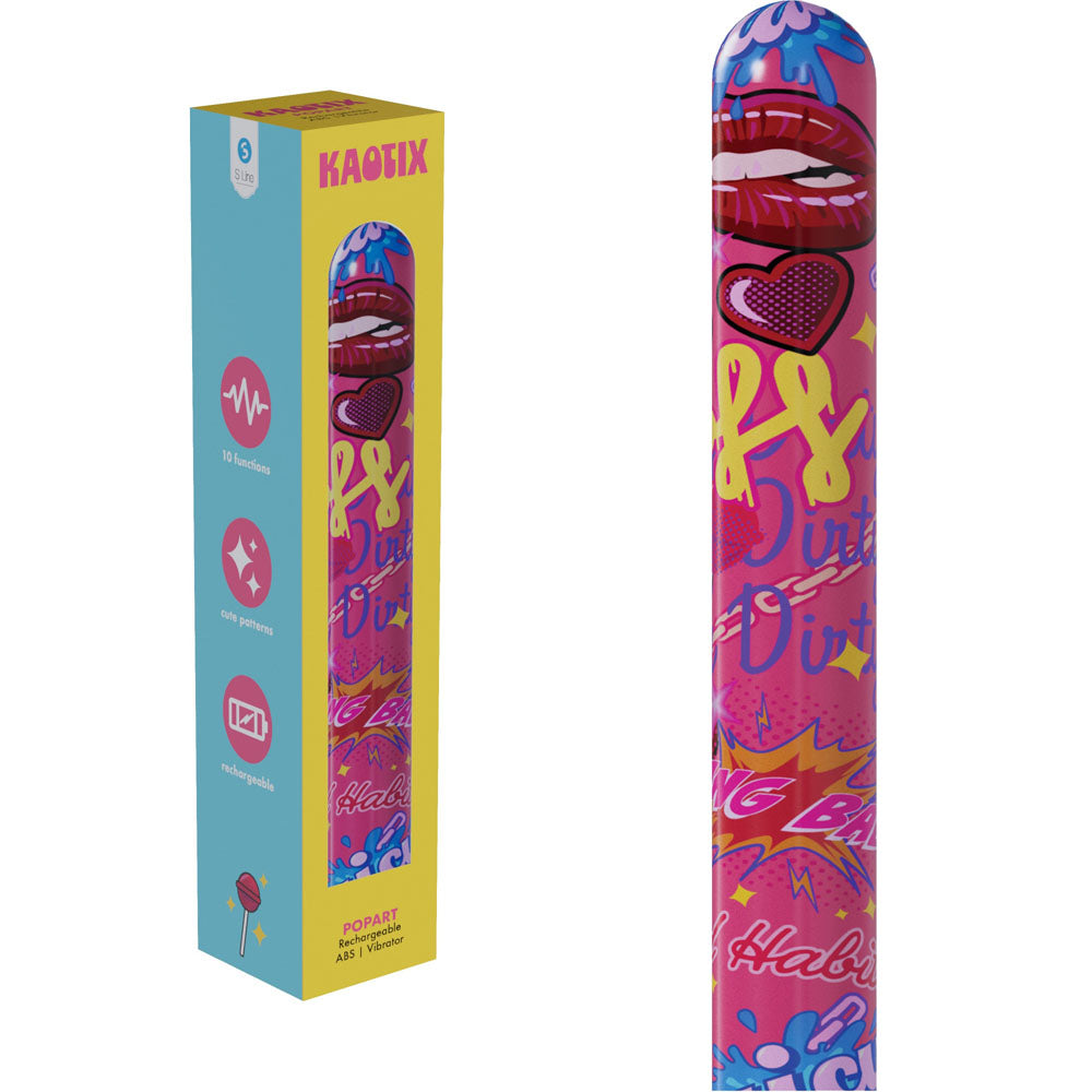 S-Line Kaotix Pop Art – USB Rechargeable 17.8 cm Vibrator