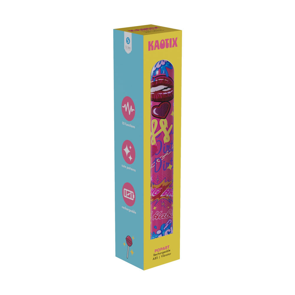 S-Line Kaotix Pop Art – USB Rechargeable 17.8 cm Vibrator