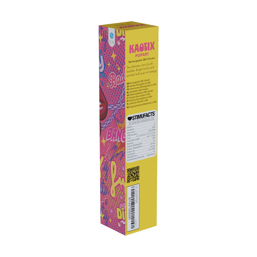 S-Line Kaotix Pop Art – USB Rechargeable 17.8 cm Vibrator
