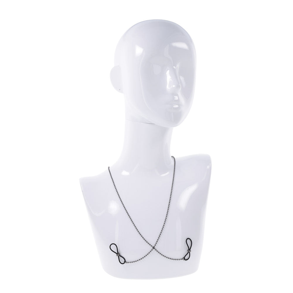 S&M Exs & Ohs Body Jewelry Nipple Ties Metal Chain Adjustable