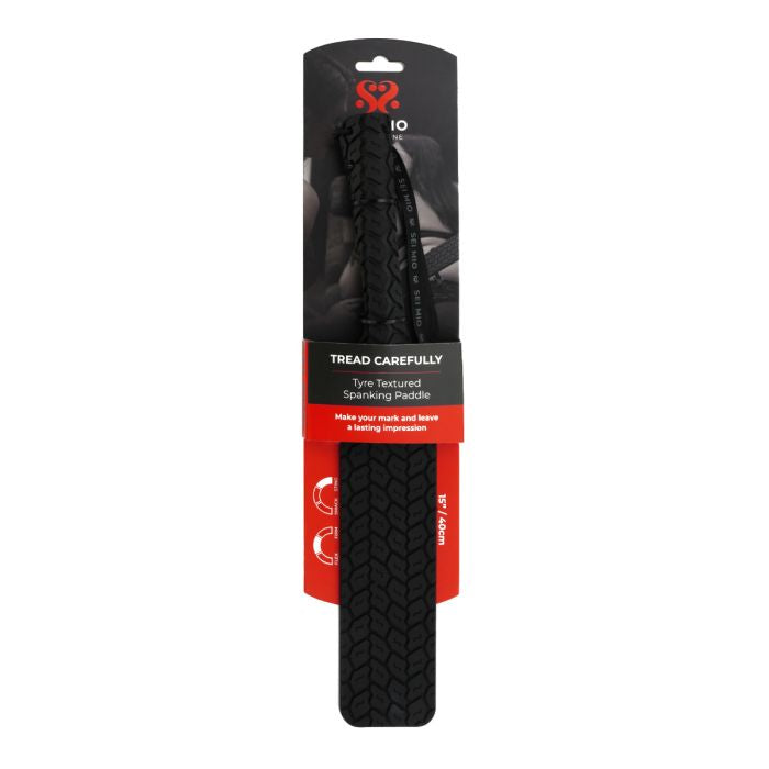 Tyre Paddle Large Black - Double-Sided Vegan Spanking Tool