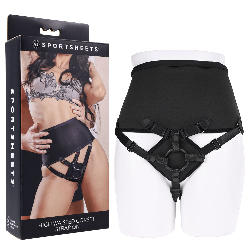Sportsheets High Waisted Corset Strap-On – Supportive Comfortable Harness
