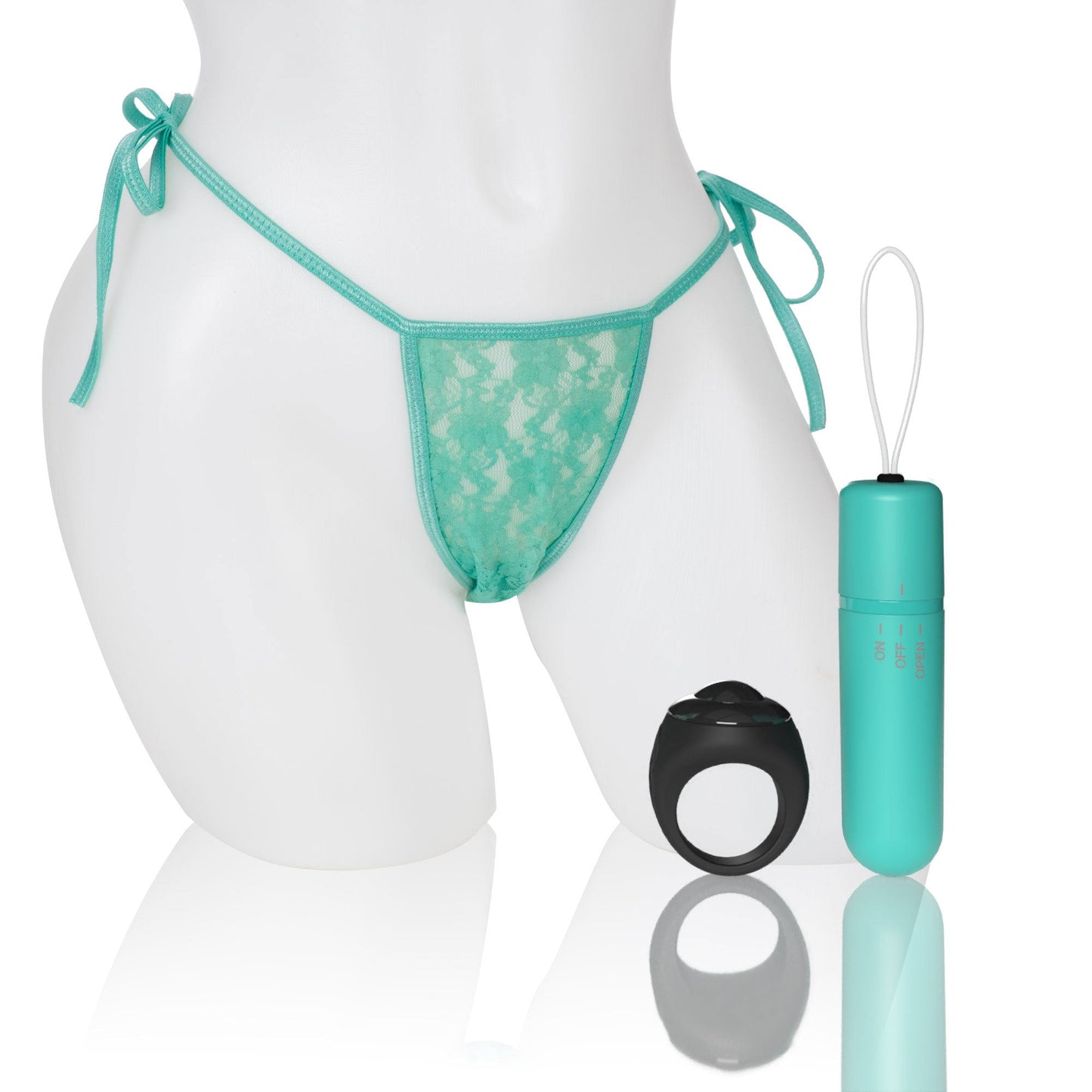 Vibrating Panty Set W/ Remote Ring 4t High Pitch Treble (Kiwi)
