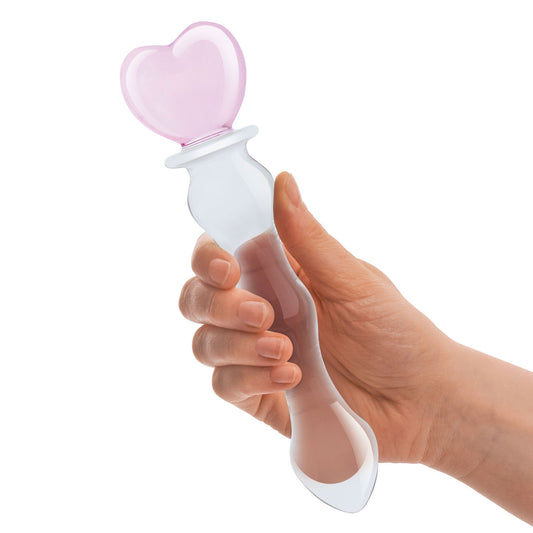 Glas Sweetheart (Pink) – Curved Glass Dildo 8 Inch