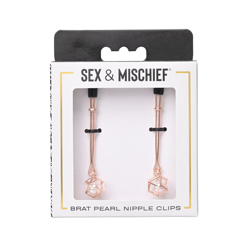 Sex & Mischief Brat Pearl Adjustable Nipple Clips – Set of 2 Clips