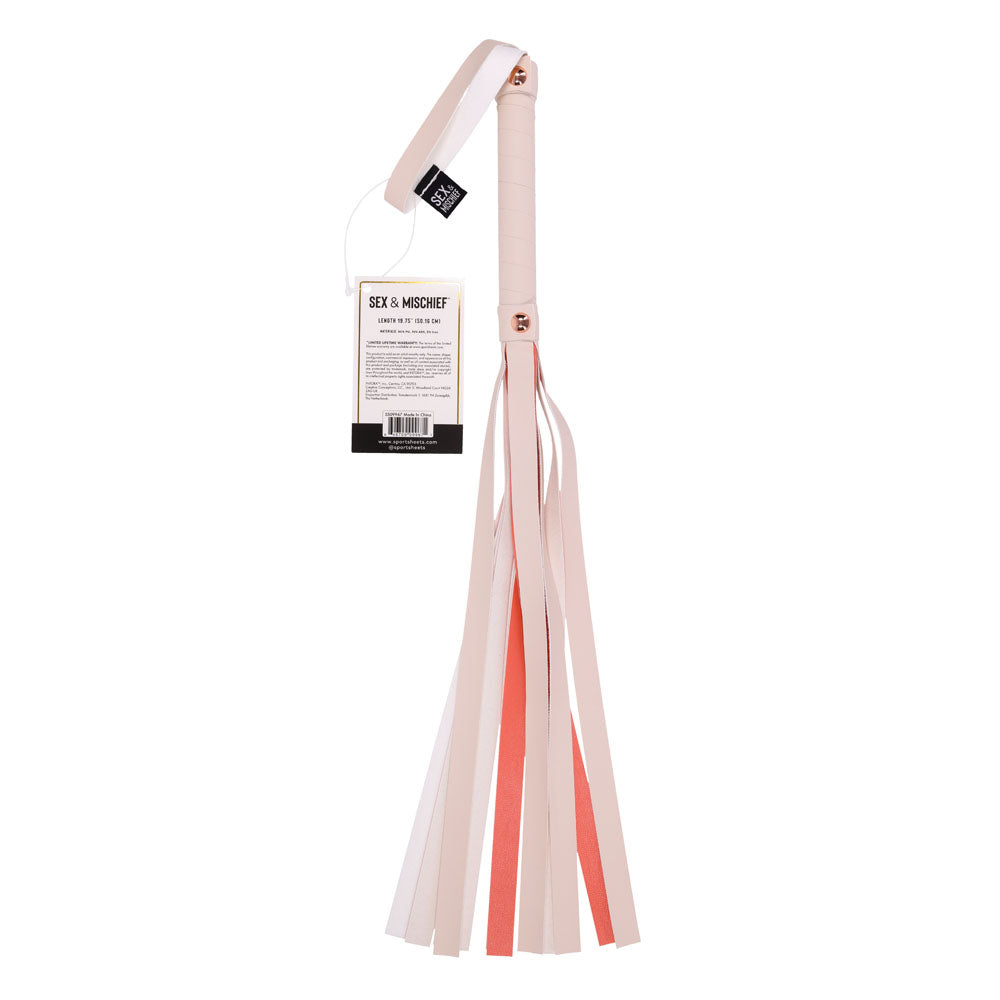 Sex & Mischief Peaches n CreaMe Stripe Flogger 80 cm - Peach Whip