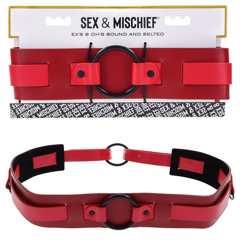 S&M Exs & Ohs Bound and Belted Adjustable Belt 31-42.5 Inches