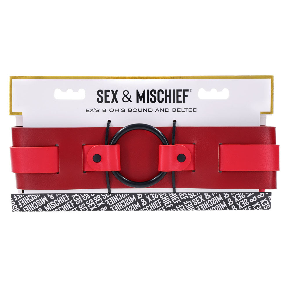 S&M Exs & Ohs Bound and Belted Adjustable Belt 31-42.5 Inches