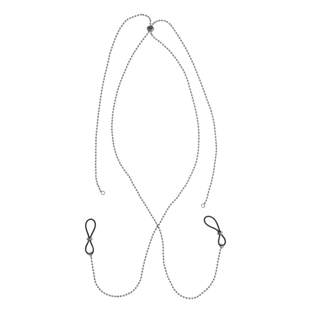 S&M Exs & Ohs Body Jewelry Nipple Ties Metal Chain Adjustable