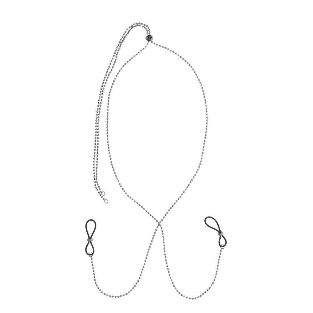 S&M Exs & Ohs Body Jewelry Nipple Ties Metal Chain Adjustable