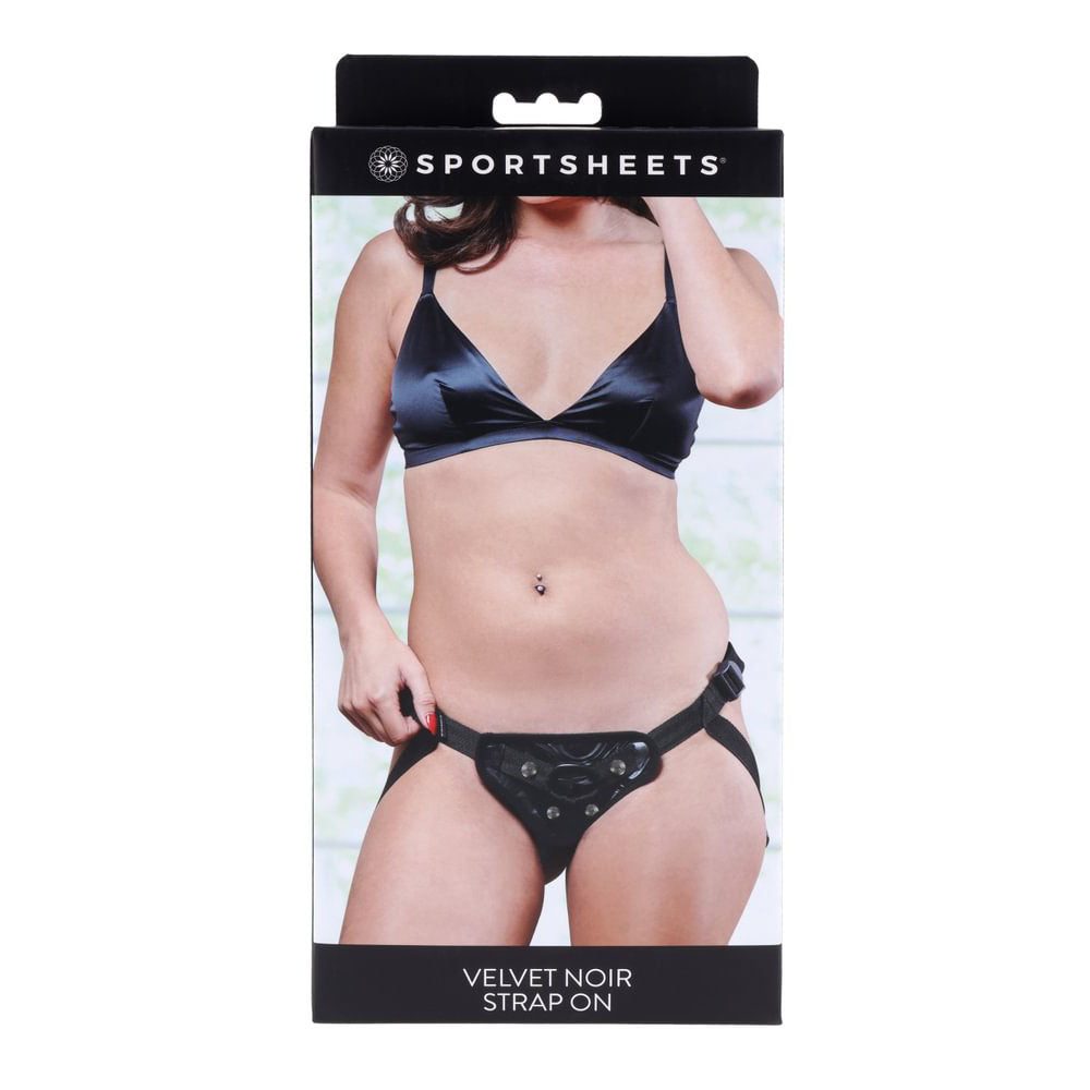 Sportsheets Velvet Noir Strap On Adjustable Strap-On Harness No Probe Included