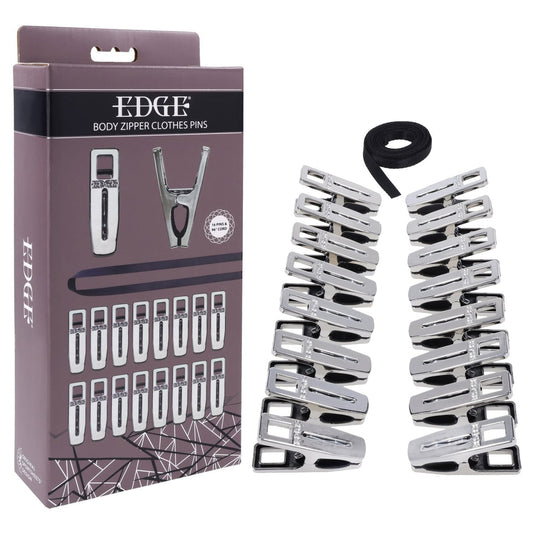 Edge Body Zipper Clothes Pins – Set of 16 Sensation Clamps with Cord > Sex Toys > Nipple Clips