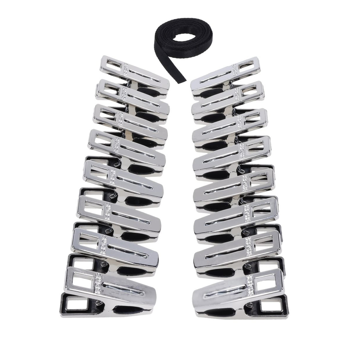 Edge Body Zipper Clothes Pins – Set of 16 Sensation Clamps with Cord