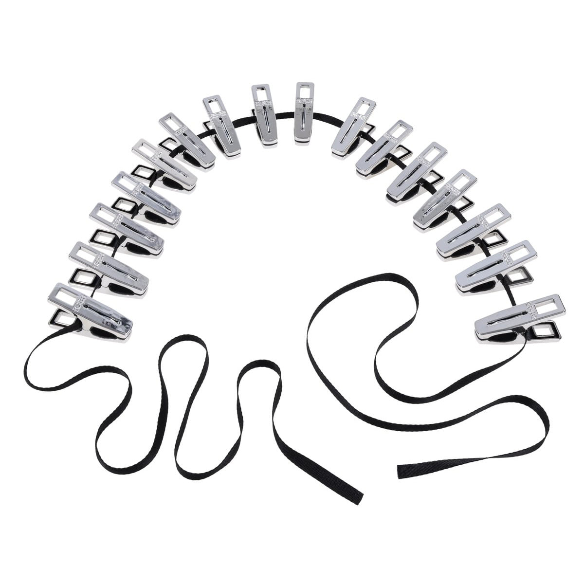 Edge Body Zipper Clothes Pins – Set of 16 Sensation Clamps with Cord