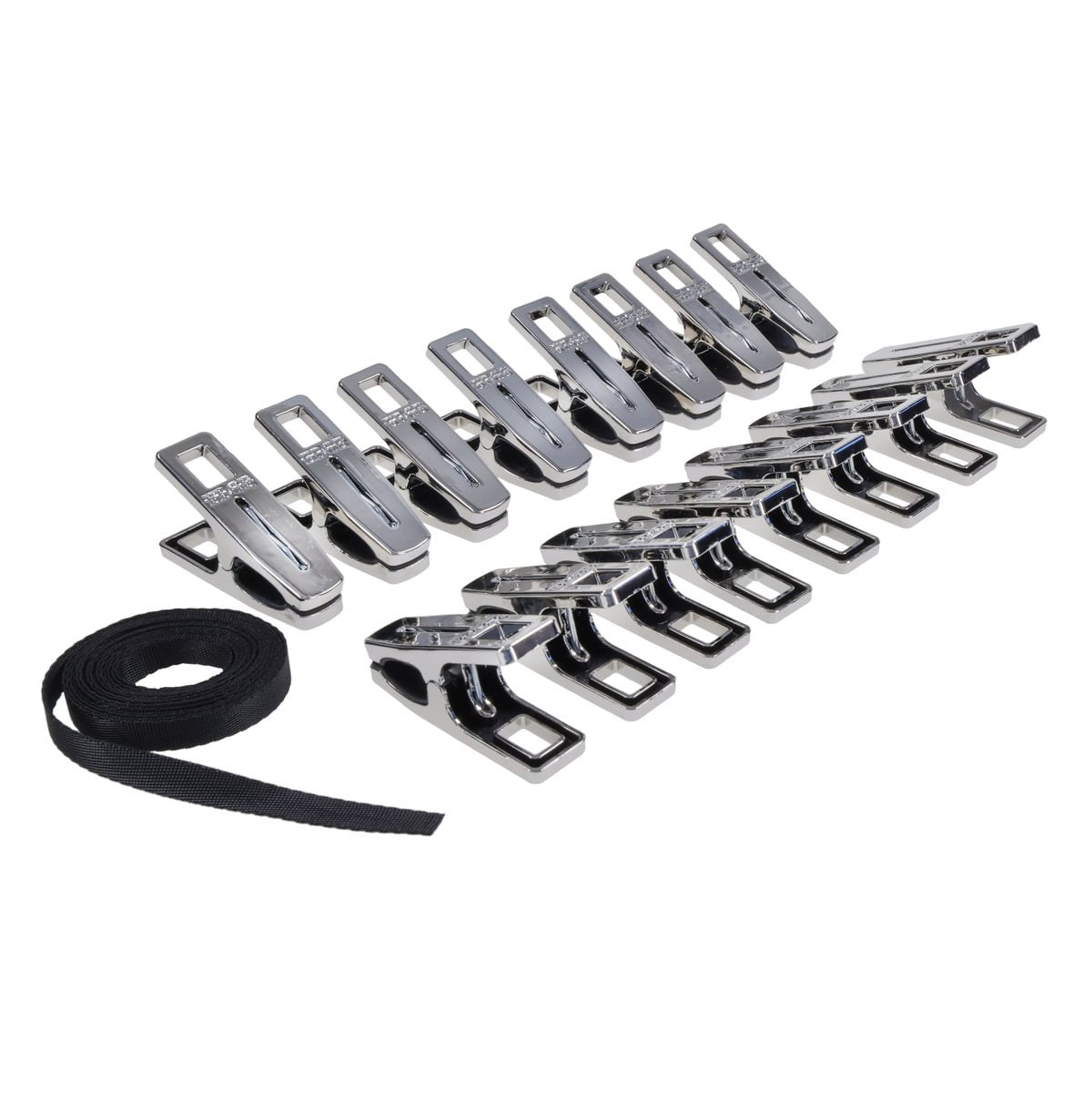 Edge Body Zipper Clothes Pins – Set of 16 Sensation Clamps with Cord