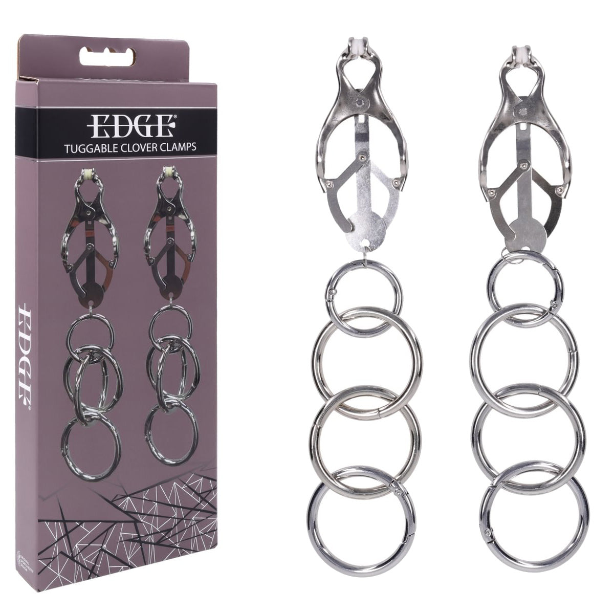 Edge Tuggable Clover Clamps – Metal Nipple Restraints