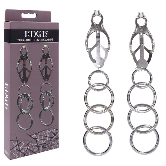 Edge Tuggable Clover Clamps – Metal Nipple Restraints