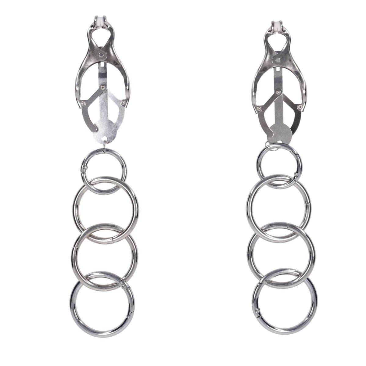 Edge Tuggable Clover Clamps – Metal Nipple Restraints