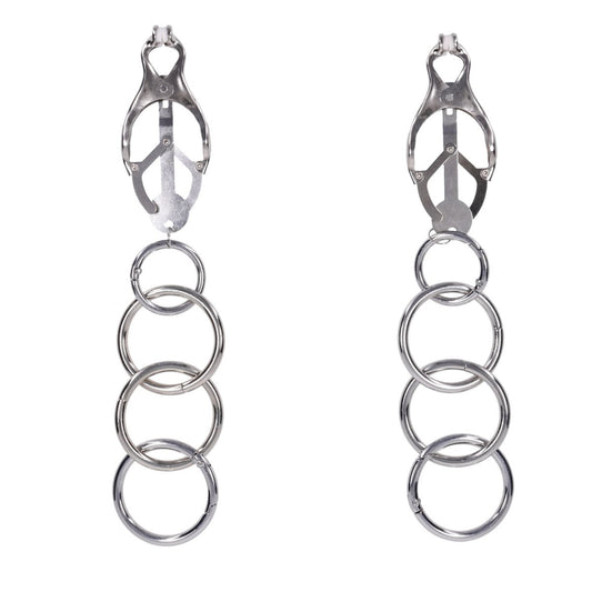 Edge Tuggable Clover Clamps – Metal Nipple Restraints
