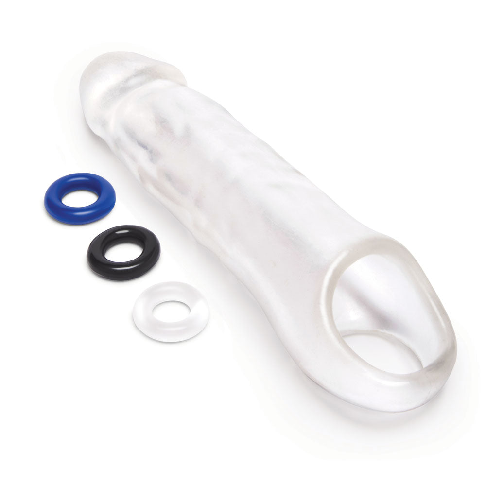 Size Up 3 Inch See Thru Penis Extender with Ball Loop