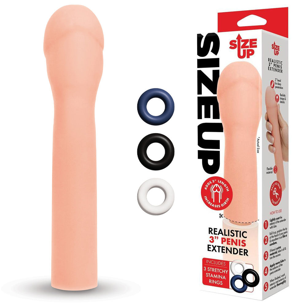 Size Up Realistic 3 Inch Penis Extender