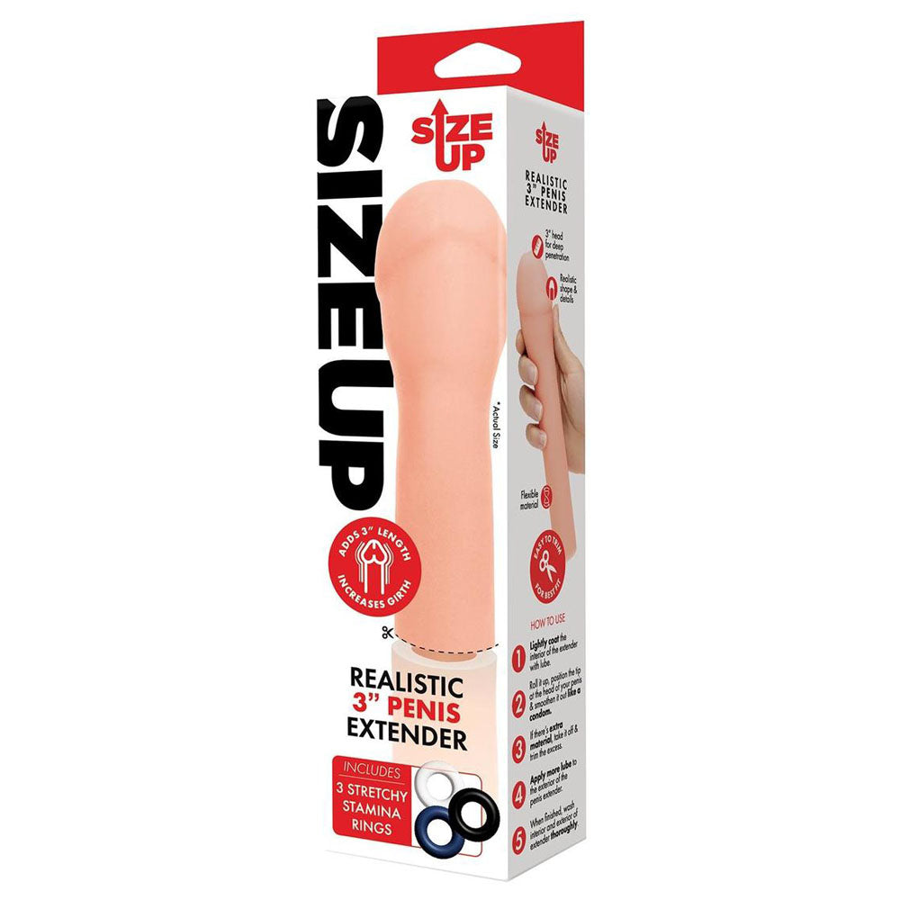 Size Up Realistic 3 Inch Penis Extender