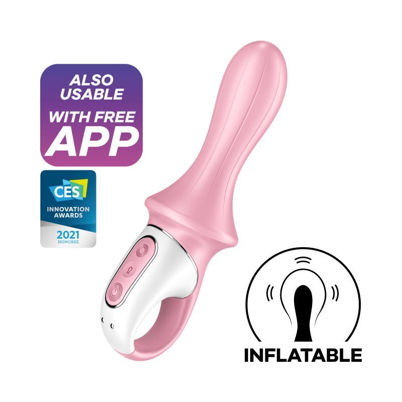 Satisfyer Air Pump Booty 5+ Red Inflatable Anal Vibrator