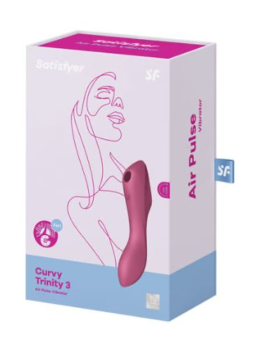 Satisfyer Curvy Trinity 3 Red Silicone Multifunctional Vibrator with 3 Motors