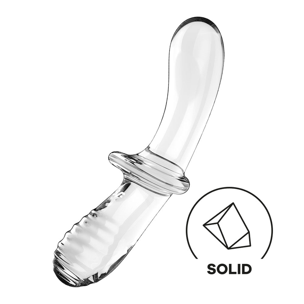Satisfyer Double Crystal Glass Dildo for Temperature Play