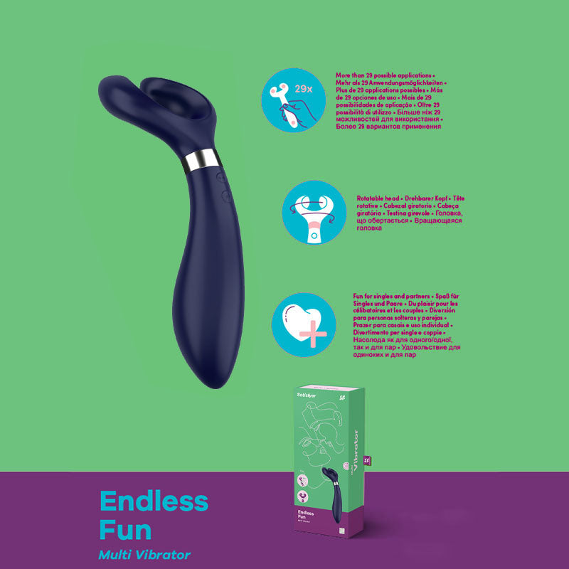 Satisfyer Endless Fun (Blue) – 180° Rotating Multi-Toy Stimulator