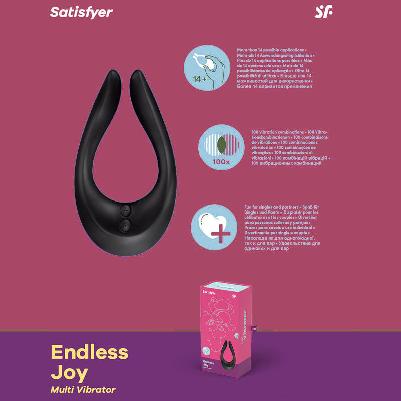 Satisfyer Endless Joy (Black) – USB Rechargeable Couples Stimulator