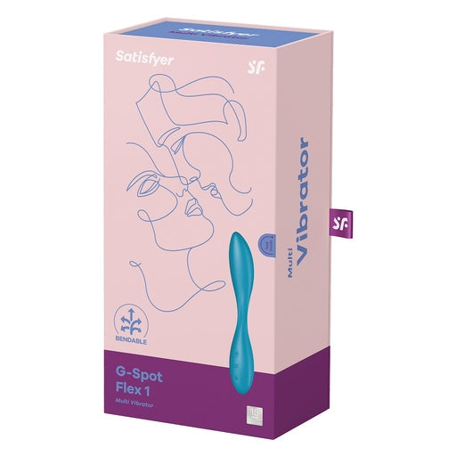Satisfyer G-Spot Flex 1 Blue Bendable Multi Vibrator with 12 Intense Vibration Modes Waterproof IPX7