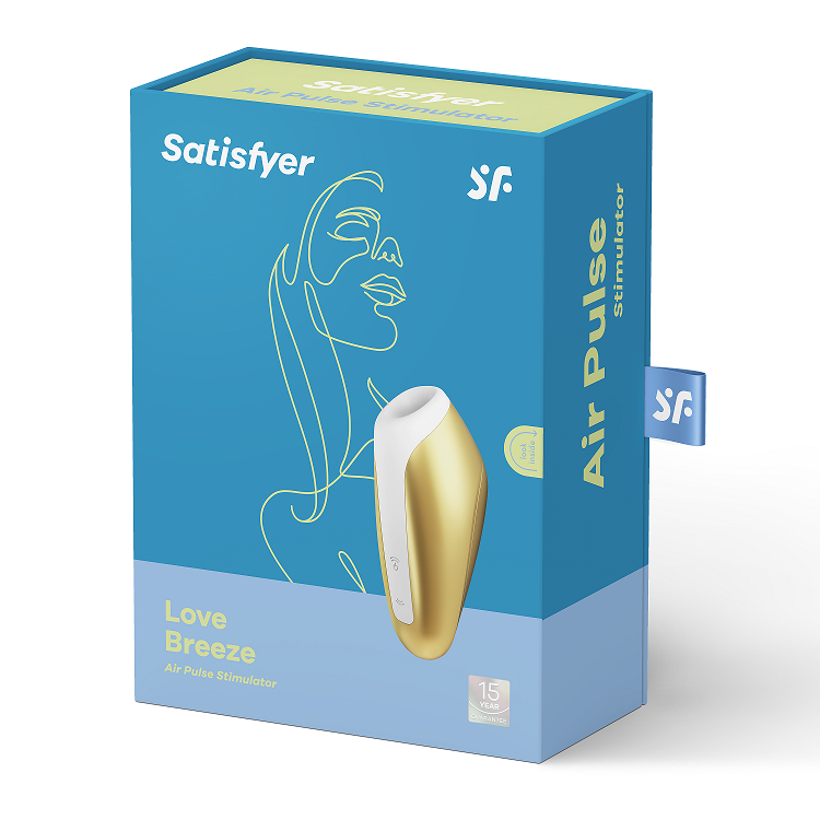 Satisfyer Love Breeze Air Pulse Stimulator Yellow Waterproof with 11 Air Pulse Options