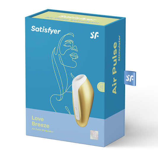 Satisfyer Love Breeze Air Pulse Stimulator Yellow Waterproof with 11 Air Pulse Options